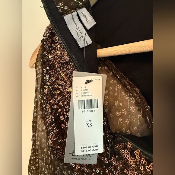 Bl-nk Janetta Tank Top Brown Sequin - Picture 8 of 8